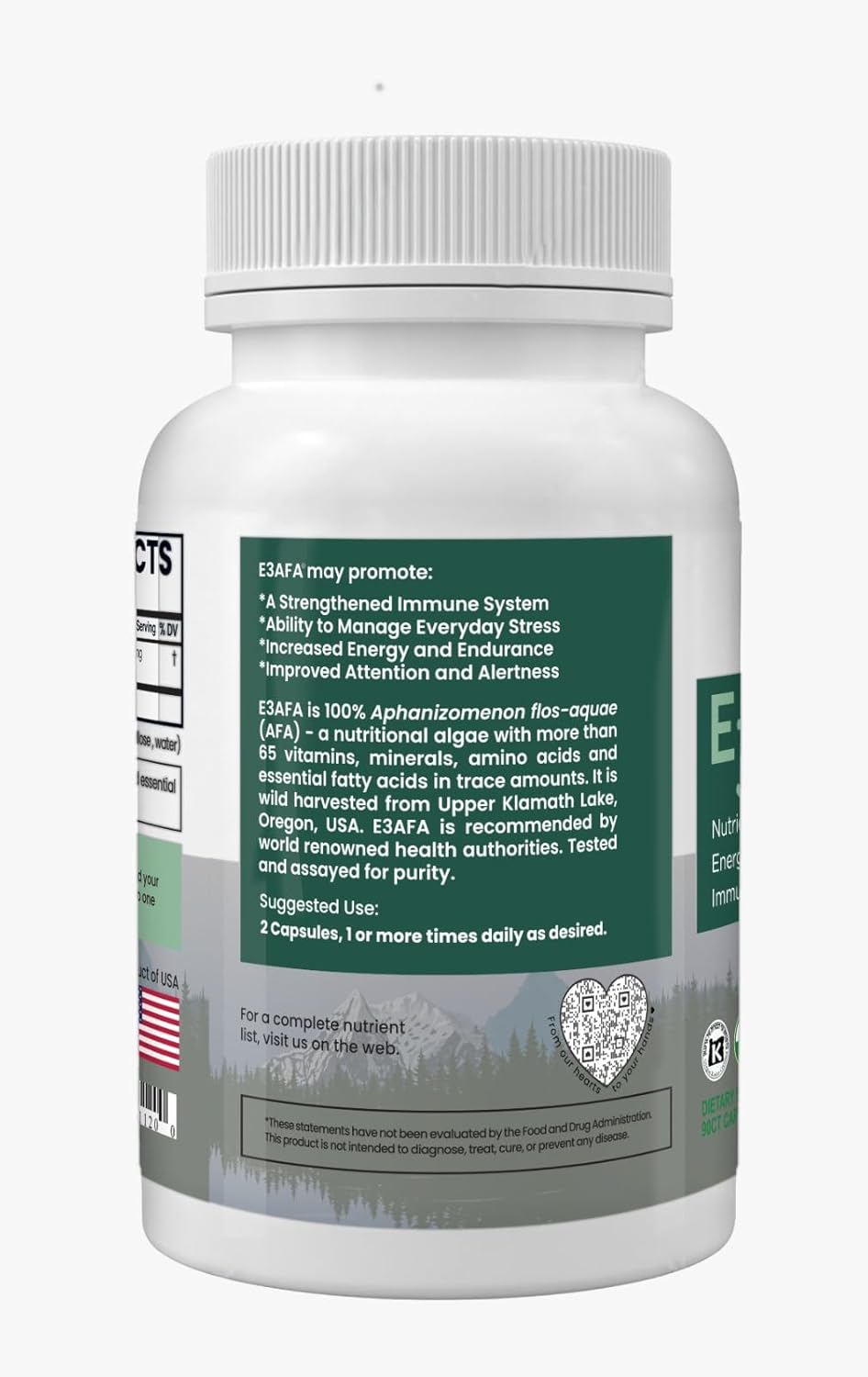 E3 Live  AFA (Aphanizomenon Flos-Aquae) 90 caps