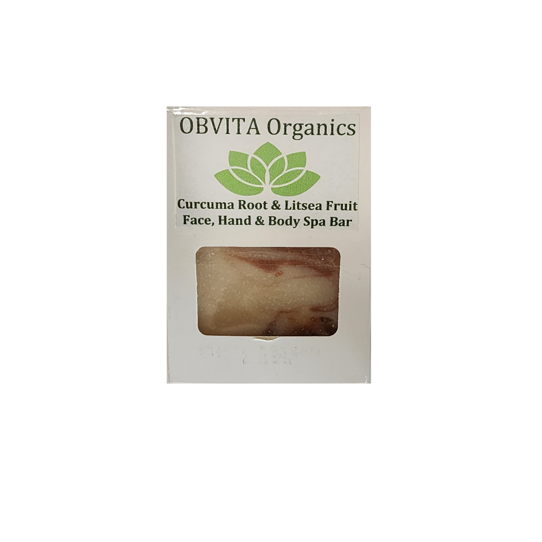 Obvita Organics Curcuma Root & Litsea Fruit Spa Bar Soap