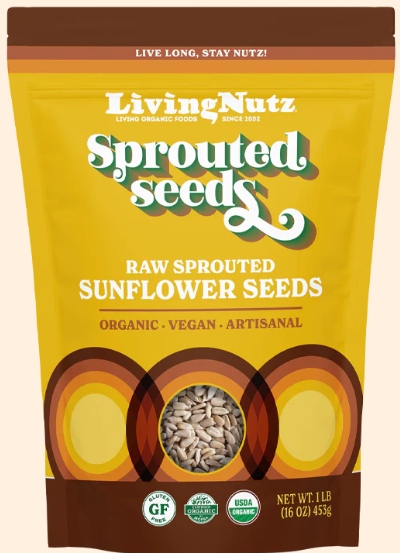 Living Nutz - Organic Sprouted Sunflower Seeds 16oz.