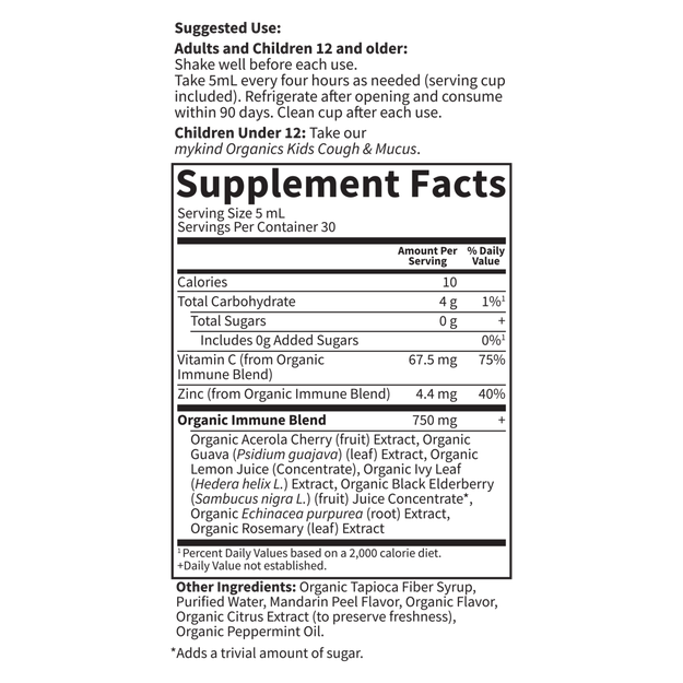 mykind Cough & Mucus Immune Syrup