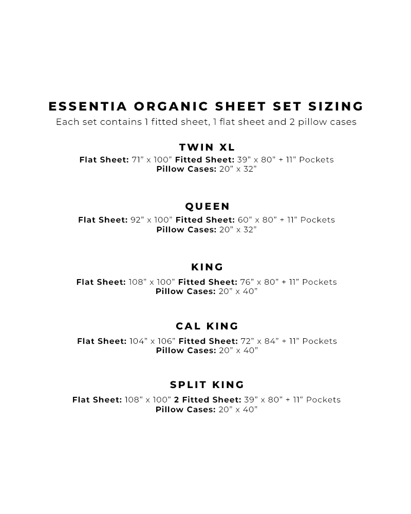 Essentia Organic Sheet Set - Queen