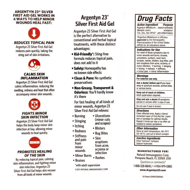 Argentyn 23 Silver First Aid Gel