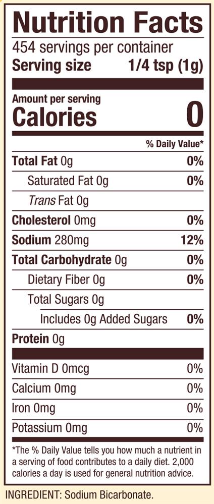 Bob's Red Mill Baking Soda (1lb/453g/16oz) - Aluminum Free