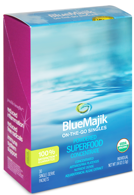 E3Live BlueMajik on-the-go singles, 30 single-serve packets