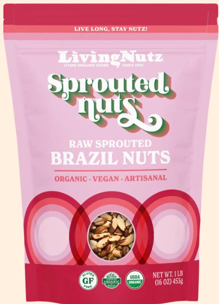 Living Nutz - Raw Sprouted Brazil Nuts 16oz.