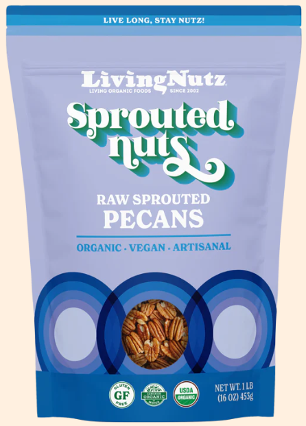 Living Nutz - Organic Sprouted Pecan Halves 16oz.