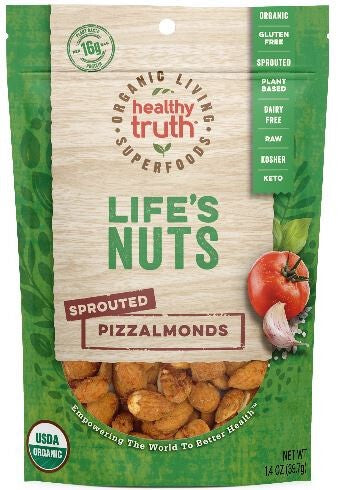 ORGANIC RAW SPROUTED PIZZALMONDS, 1.4 OUNCE SNACK SIZE