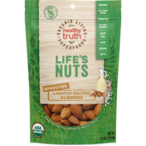 ORGANIC RAW SPROUTED SALTED ALMONDS, 1.4 OUNCE SNACK SIZE