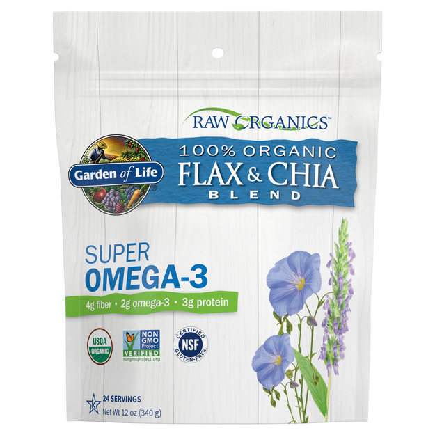 Garden of Life RAW Organics Flax & Chia Blend 12 oz