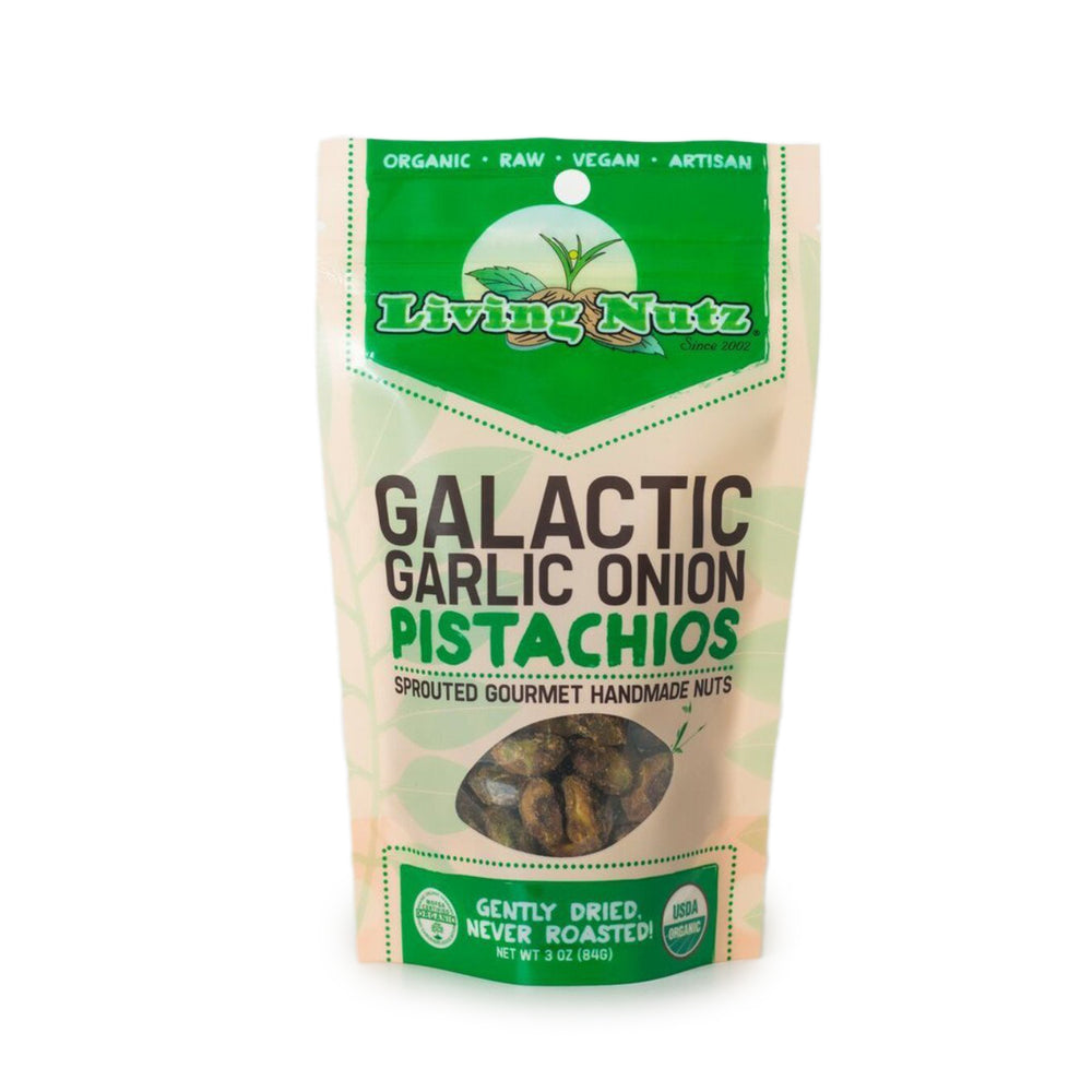 Living Nutz - Galactic Garlic Onion Organic Pistachios (3oz)